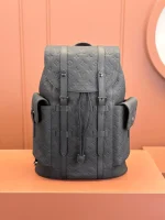 LV Christopher MM 中號牛皮男士壓花背包-M55699：圖片 2