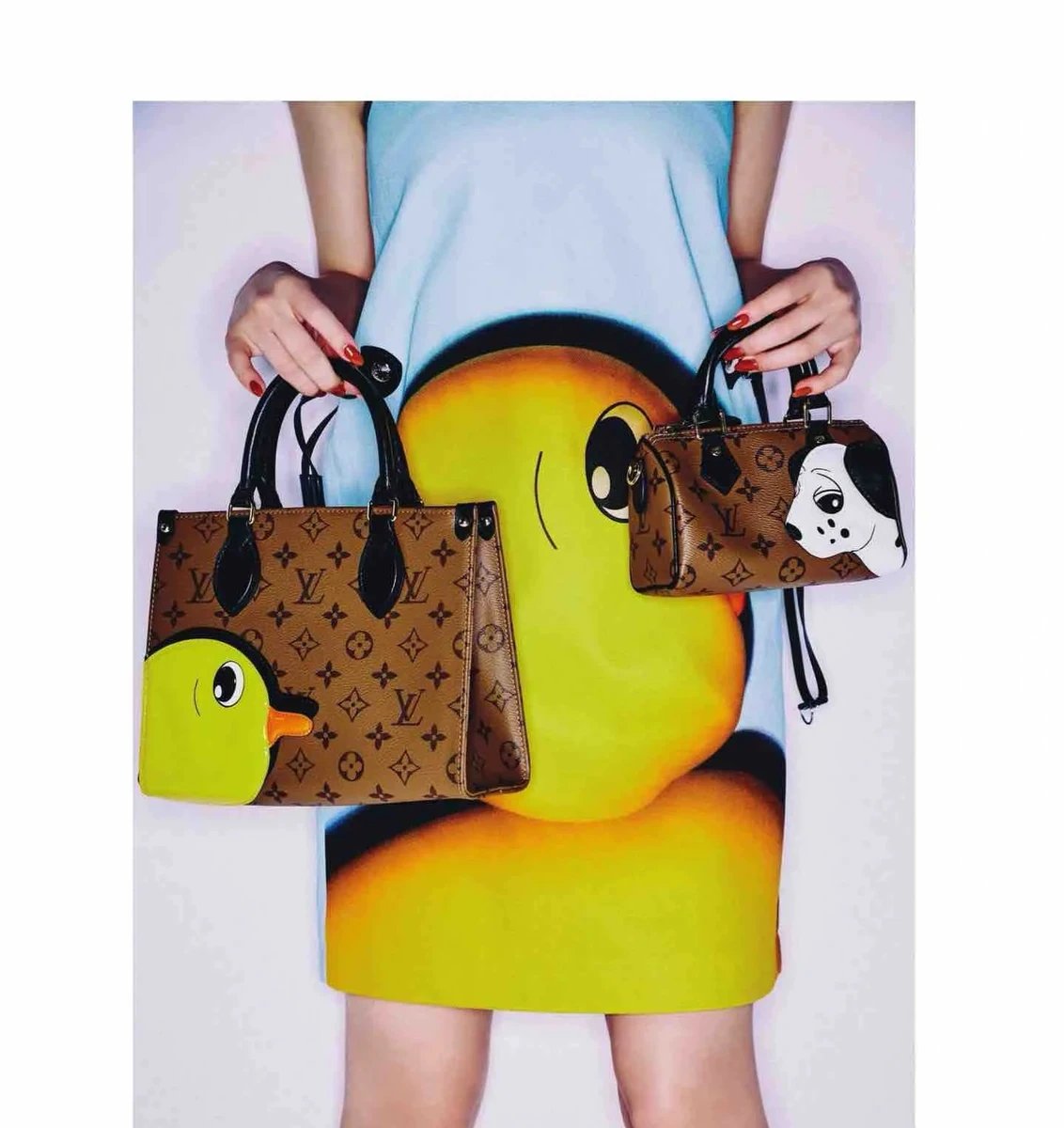 LV OnTheGo PM Monogram+趣味小鴨 雙手提托特包 -M47199 10 LV OnTheGo PM Monogram+趣味小鴨 雙手提托特包 -M47199