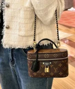 LV Vanity Chain Pouch Monogram 化妝箱 化妝包袋-M47125：圖片 4