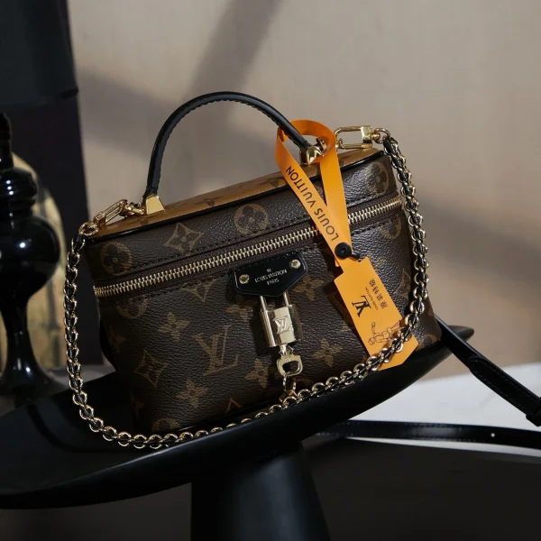 LV Vanity Chain Pouch Monogram 化妝箱 化妝包袋-M47125：圖片 12