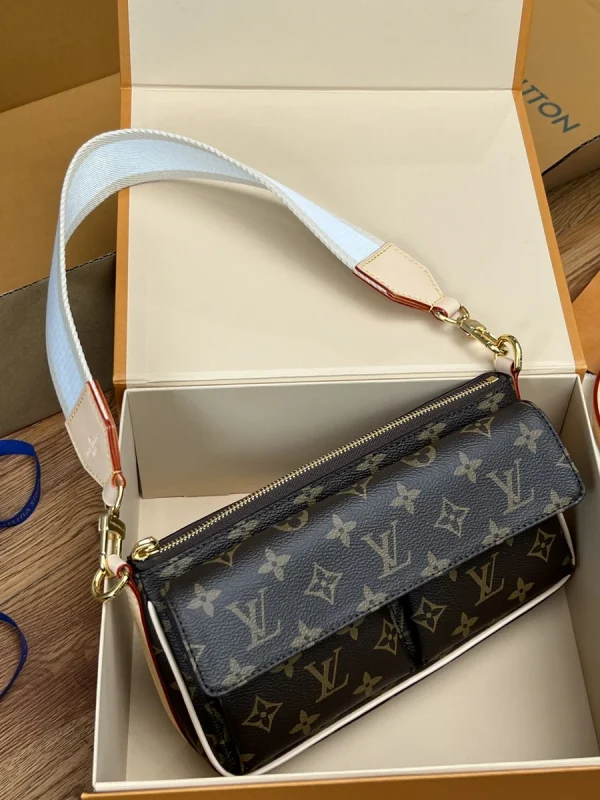 LV Vivacité Monogram 寬肩帶 麻將包-M46999：圖片 4