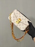 LV Pochette Métis East West Monogram Dune 鏈條麻將包-M46914：圖片 2