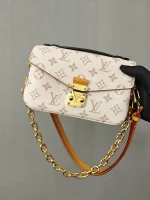 LV Pochette Métis East West Monogram Dune 鏈條麻將包-M46914：圖片 3