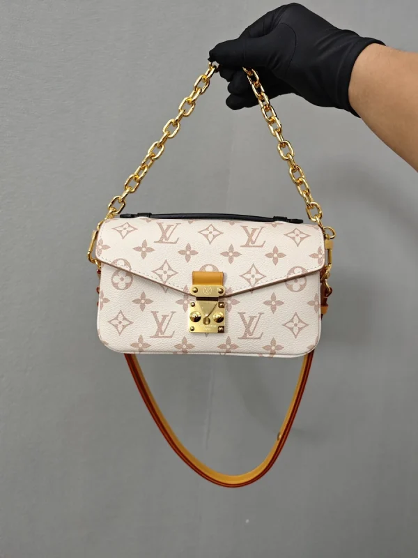 LV Pochette Métis East West Monogram Dune 鏈條麻將包-M46914：圖片 5