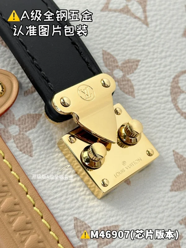 LVSide Trunk MM Monogram Dune 方盒子 鏈條包包-M46907：圖片 8