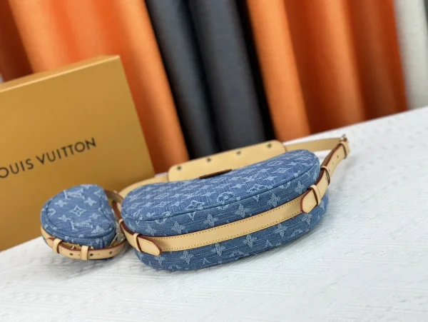 LV 新款 LV RemixCroissant MM Monogram Denim-M46856：圖片 6