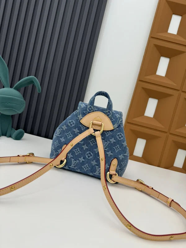 LV 新款 LV RemixVenice Monogram Denim 雙肩旅行背包 背包-M46836：圖片 7