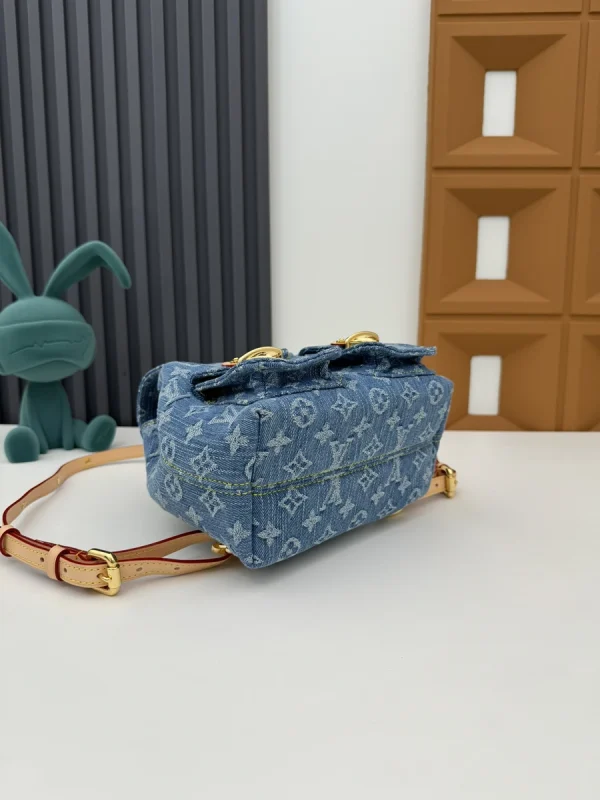 LV 新款 LV RemixVenice Monogram Denim 雙肩旅行背包 背包-M46836：圖片 11