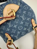 LV 新款 LV RemixVenice Monogram Denim 雙肩旅行背包 背包-M46836：圖片 6