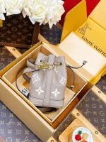 LV Nano Noé Monogram 牛皮 雙色包 水桶包包-M46291：圖片 4