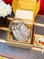 LV Nano Noé Monogram 牛皮 雙色包 水桶包包-M46291：圖片 3