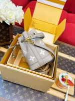 LV Nano Noé Monogram 牛皮 雙色包 水桶包包-M46291：圖片 5