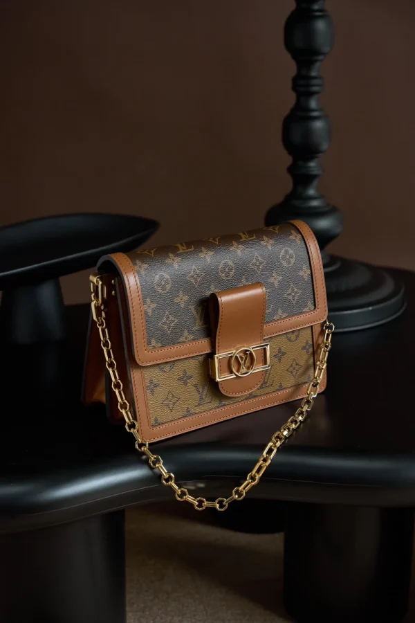 LV Dauphine MM Monogram 鏈條包包-M45958：圖片 3