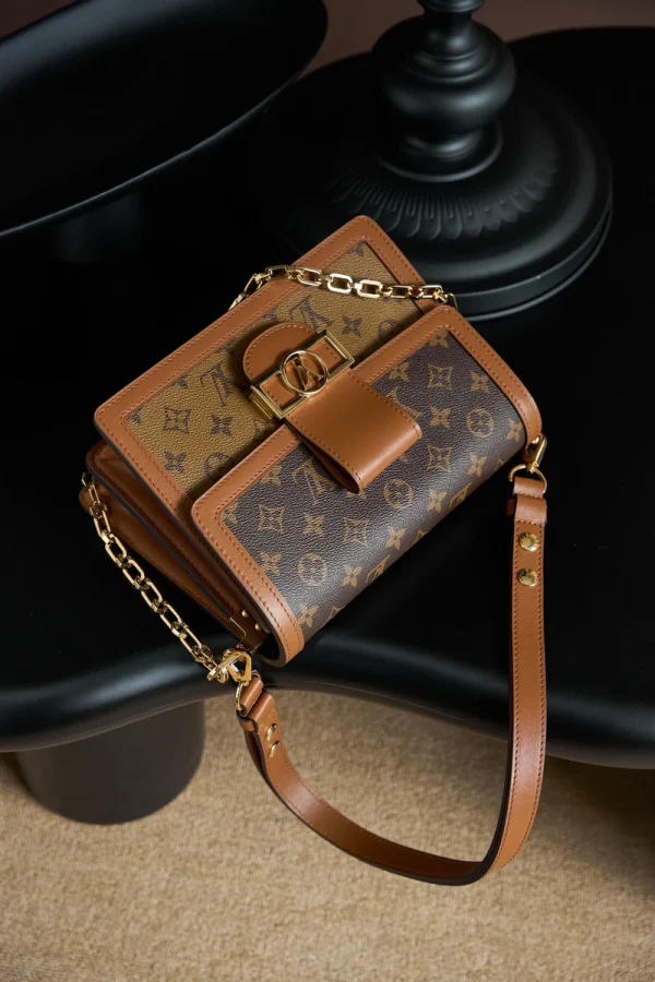 LV Dauphine MM Monogram 鏈條包包-M45958：圖片 9