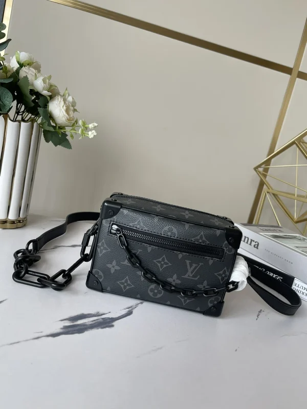 LV Mini Soft Trunk 男士黑色印花軟盒子 郵差包 男生包包-M44735：圖片 6