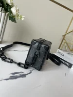 LV Mini Soft Trunk 男士黑色印花軟盒子 郵差包 男生包包-M44735：圖片 7