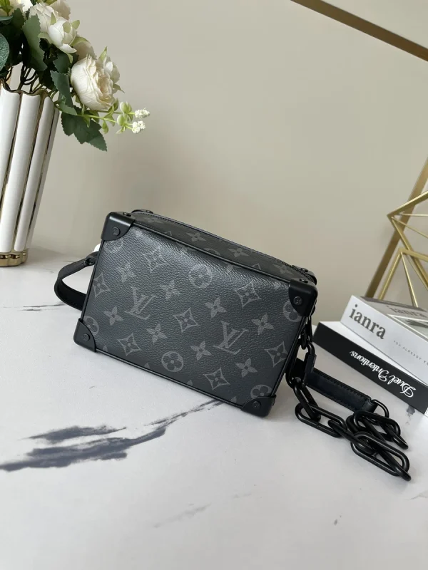 LV Mini Soft Trunk 男士黑色印花軟盒子 郵差包 男生包包-M44735：圖片 8