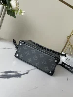 LV Mini Soft Trunk 男士黑色印花軟盒子 郵差包 男生包包-M44735：圖片 9