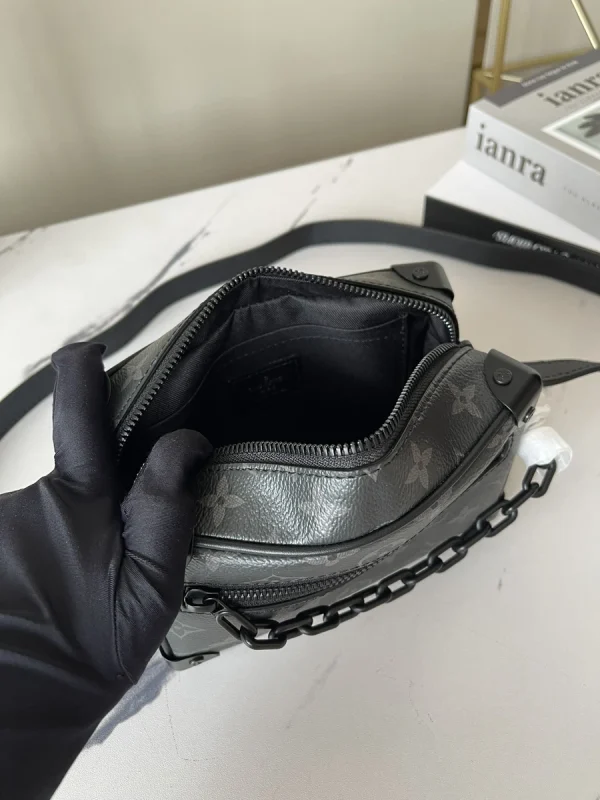 LV Mini Soft Trunk 男士黑色印花軟盒子 郵差包 男生包包-M44735：圖片 12