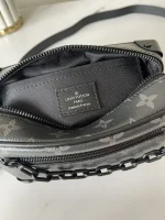 LV Mini Soft Trunk 男士黑色印花軟盒子 郵差包 男生包包-M44735：圖片 13