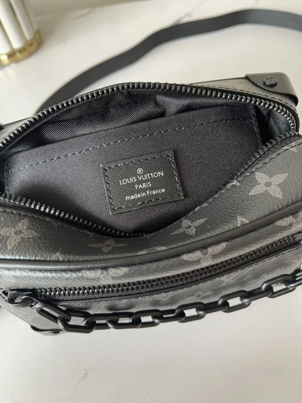 LV Mini Soft Trunk 男士黑色印花軟盒子 郵差包 男生包包-M44735：圖片 13
