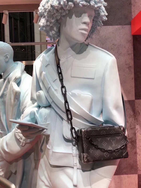 LV Mini Soft Trunk 男士黑色印花軟盒子 郵差包 男生包包-M44735：圖片 3
