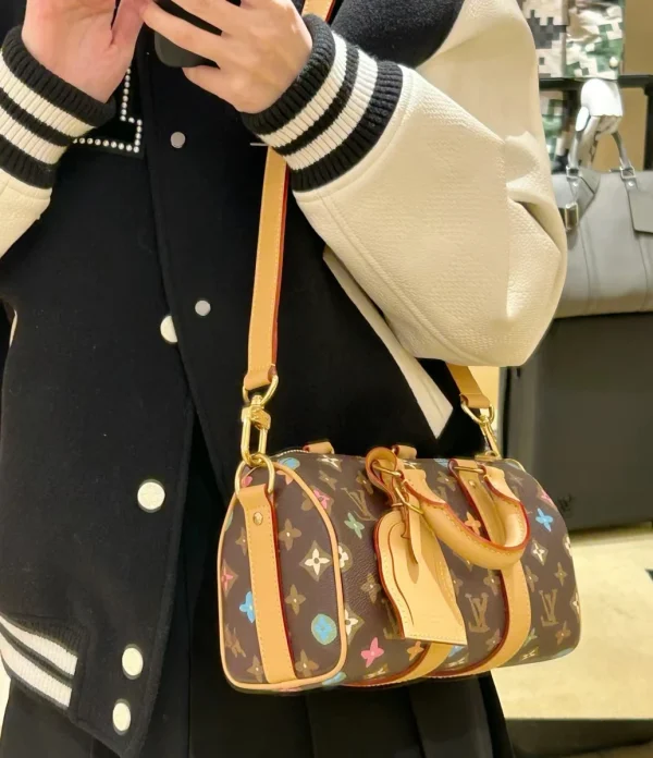 LV Keepall Bandoulière 25 Monogram 斜揹包 波斯頓 旅行袋-M24849：圖片 15