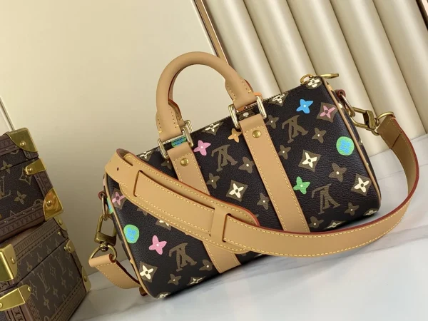 LV Keepall Bandoulière 25 Monogram 斜揹包 波斯頓 旅行袋-M24849：圖片 17