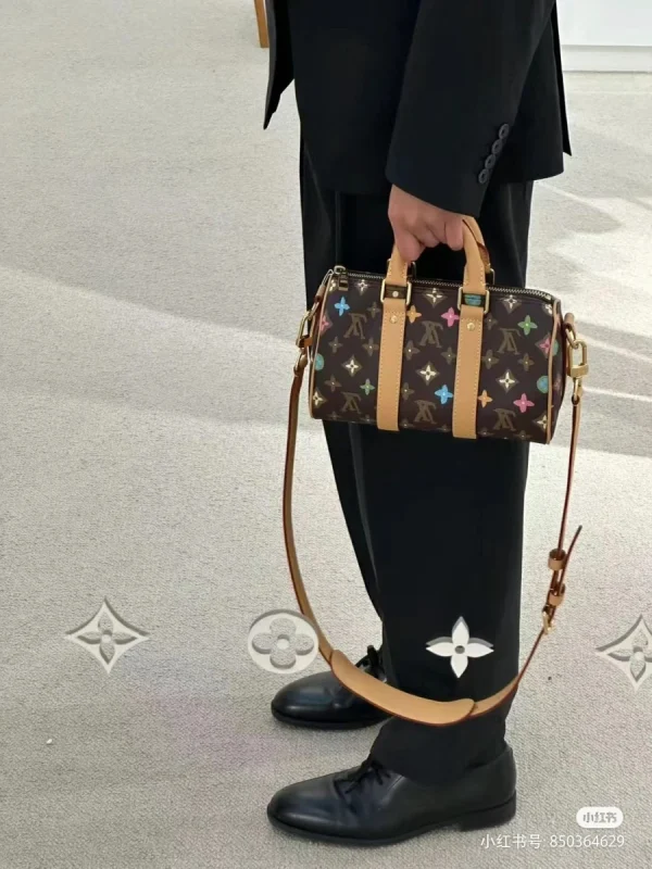 LV Keepall Bandoulière 25 Monogram 斜揹包 波斯頓 旅行袋-M24849：圖片 8