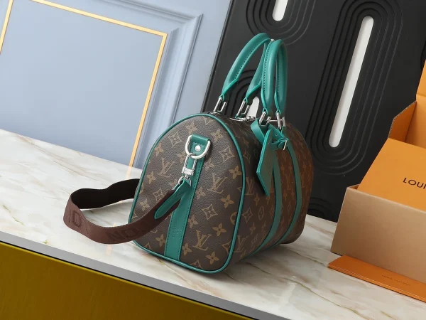 LV Keepall Bandoulière 35 Monogram牛皮 旅行背包包包-M12765：圖片 3