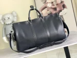 LV Keepall Bandoulière 50 Monogram皮革 旅行包-M12690：圖片 4