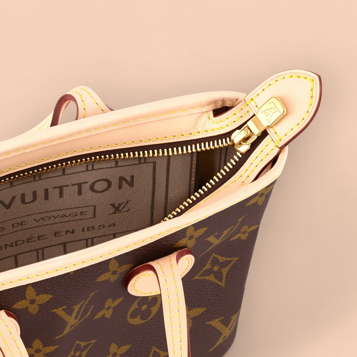 LV Neverfull Monogram 雙手柄 斜挎大肩帶 BB包 -M46705 16 LV Neverfull Monogram 雙手柄 斜挎大肩帶 BB包 -M46705