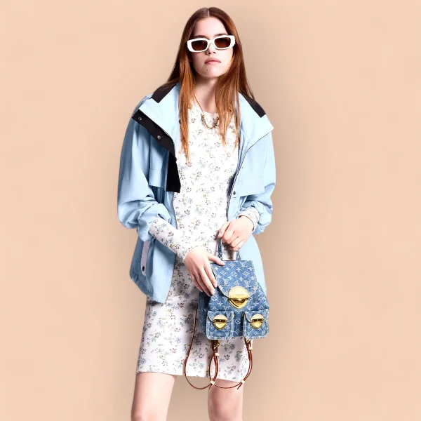 LV 新款 LV RemixVenice Monogram Denim 雙肩旅行背包 背包-M46836：圖片 3