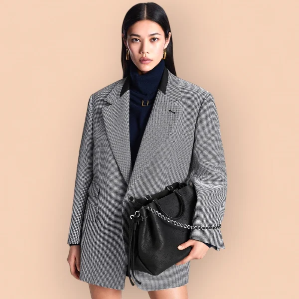 LV Bella 黑色打孔花 雙手提托特包包-M59200：圖片 3