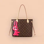 LV Neverfull PM Monogram 兔子貼章  購物托特包包-M47200