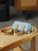 頂級a貨 LV Nano Speedy 牛仔藍斜揹包-M11212：圖片 7