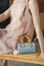 頂級a貨 LV Nano Speedy 牛仔藍斜揹包-M11212：圖片 23