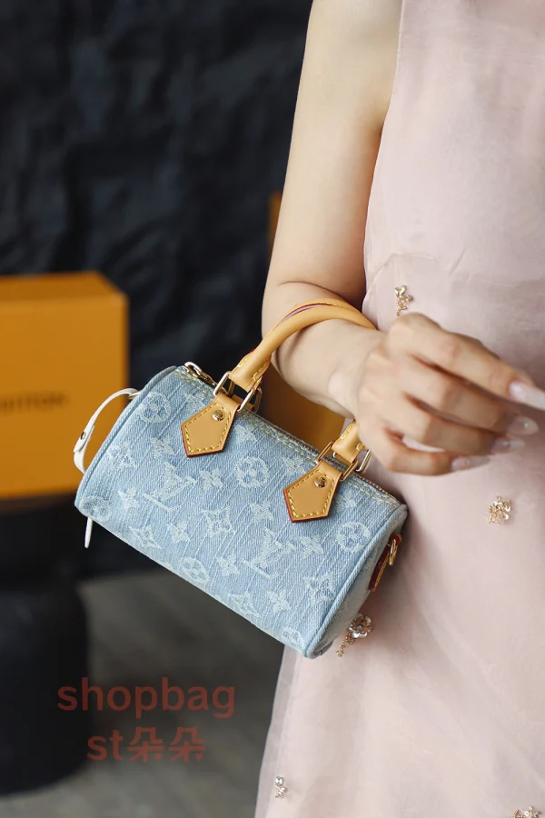 頂級a貨 LV Nano Speedy 牛仔藍斜揹包-M11212：圖片 21