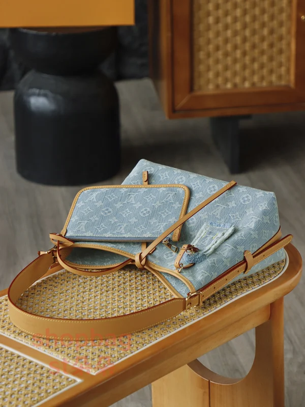 高仿包包 LV CarryAll PM Monogram Denim 妈咪包-M11462：圖片 9