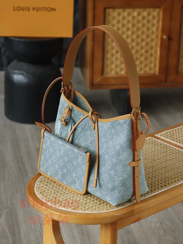 高仿包包 LV CarryAll PM Monogram Denim 妈咪包-M11462：圖片 7