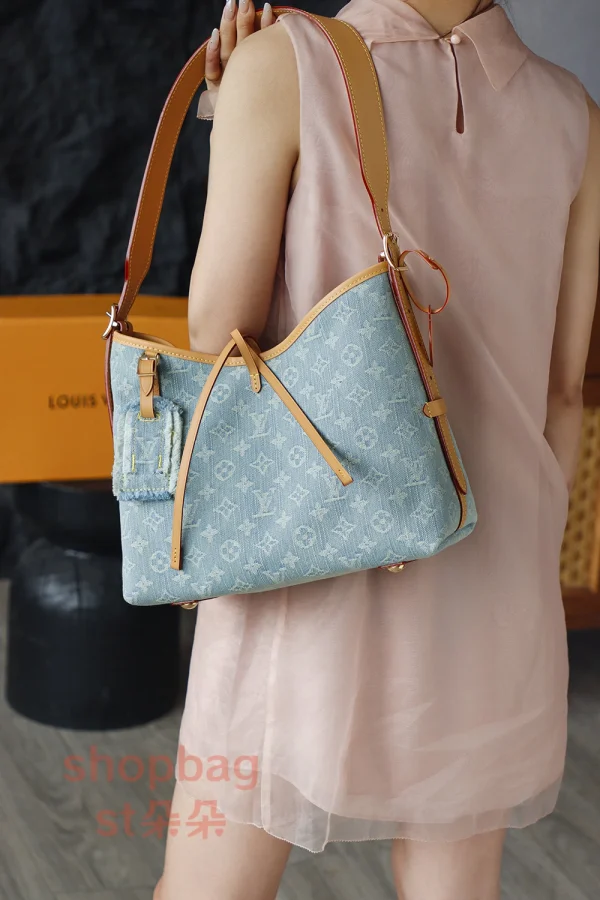 高仿包包 LV CarryAll PM Monogram Denim 妈咪包-M11462：圖片 27