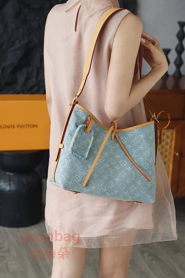 高仿包包 LV CarryAll PM Monogram Denim 妈咪包-M11462：圖片 26
