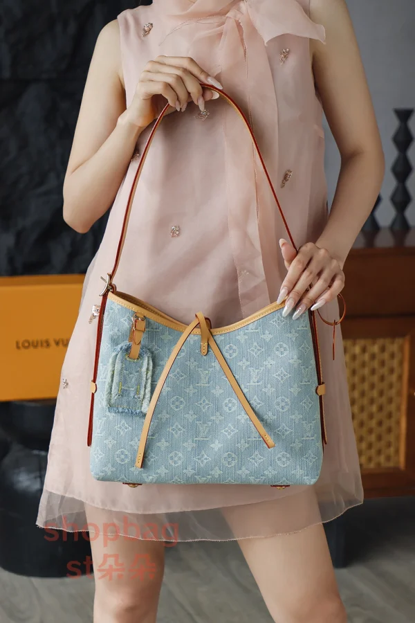高仿包包 LV CarryAll PM Monogram Denim 妈咪包-M11462：圖片 22