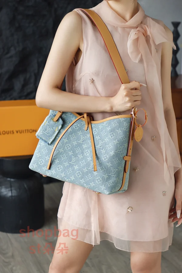 高仿包包 LV CarryAll PM Monogram Denim 妈咪包-M11462：圖片 21