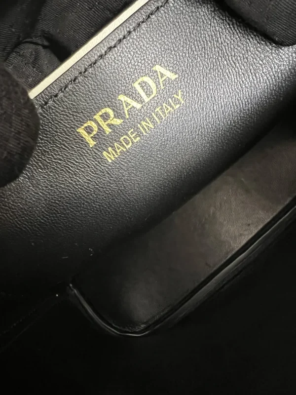 Prada Panier 1BA212 小號棕色皮革托特包：圖片 10