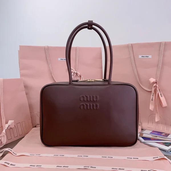 MiuMiu 皮革Beau手袋包包-5BB117：圖片 2