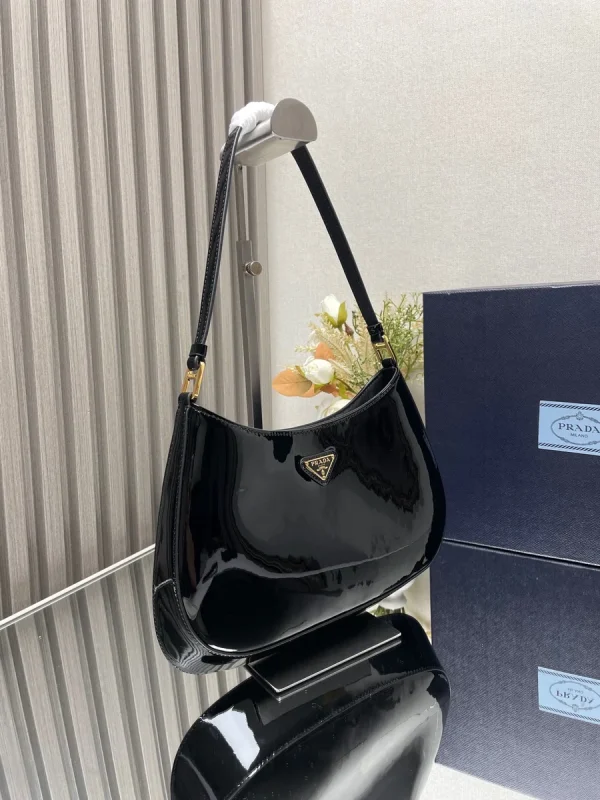 Prada Cleo 1BC499 小號黑色皮革單肩包：圖片 5