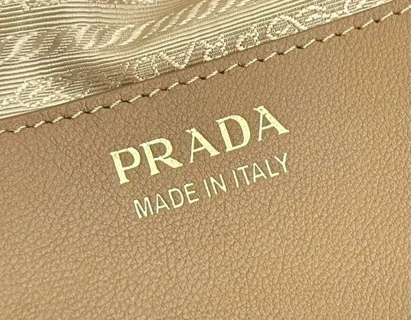 Prada Moon 1BC212 中號米白色皮革單肩包：圖片 10