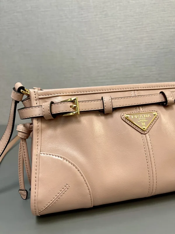 Prada Shine 1BH215 小號黑色皮革肩背包：圖片 6
