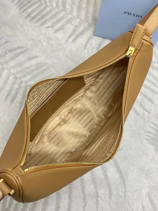 Prada Moon 1BC212 中號米白色皮革單肩包：圖片 8